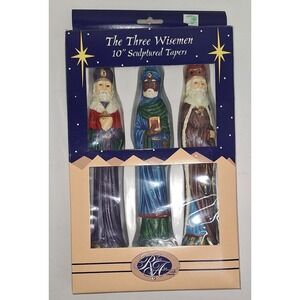 The Three Wise Men 10 Inch Sculputured Candles Xmas